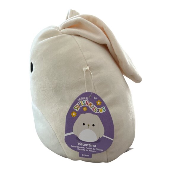 Squishmallows Valentina Bunny Easter Basket – Cream with Purple Interior – Plush - Picture 3 of 5